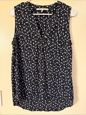 Collective Concepts Black Polka Dot Sleeveless V-Neck Camisole